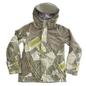 Volcom Nimbus Snowboard Jacket Men’s Small Vtg Y2K Grey Lime Gorpcore Hooded